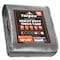 Tarpco Safety Heavy Duty Tarp, 12 ft L x 0.5 mm H x 12 ft W, 14 Mil, Silver/Black, Polyethylene TS-101-12X12 - alternate 1
